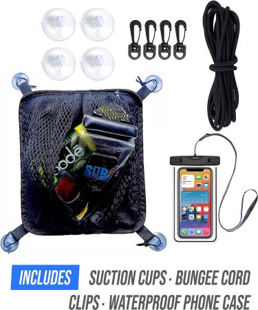 SUP-NOW Paddleboard Deck Bag with Waterproof Phone Case Black Trim w/ Bungee & 4 Clips - Buy Online on GoSupps.com