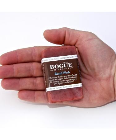 Goat Milk Beard Soap - 2 Bars | BOGUE Chiefs Peak Blend No.14 | Clean & Defrizz with Avocado & Argan Oils | Cedarwood Frankincense & Rosemary - Buy Online on GoSupps.com
