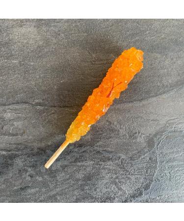 Sivifood Kandiszucker Sticks with Saffron - 10 Golden Kandis on a Stick for Tea & Coffee | Perfect Gift & Decoration for Christmas - Buy Online on GoSupps.com