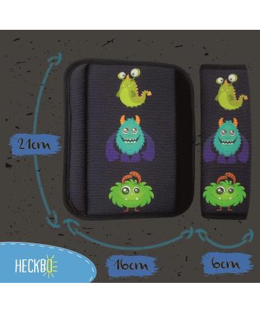 HECKBO 2X Kids Car Seat Belt Pads - Monster Design - Seat Belt Protectors for Kids and Babies - Buy Online on GoSupps.com