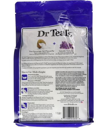 Dr Teal's Lavender Epsom Salts (1.36kg) + Pink Himalayan Foaming Bath (1L) - Buy Online on GoSupps.com