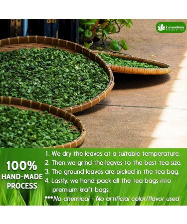 Lavendium Premium 30 Pandan Leaf Tea Bags 100% Natural & Pure from Pandan Leaves. Loose Leaf Pandan Herbal Tea. Made with Natural Material Tea Bags. No Sugar No Caffeine No Gluten Vegan. - Buy Online on GoSupps.com