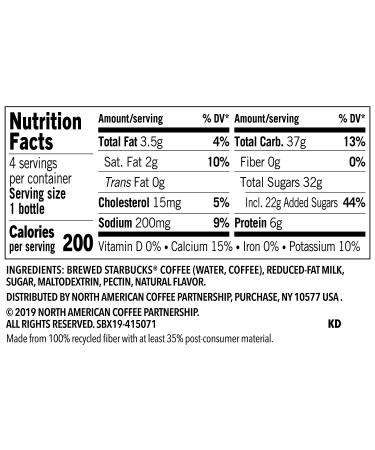 Starbucks Frappuccino Vanilla Coffee Beverage 9.5 oz Glass Bottles - 4 Pack - Buy Online on GoSupps.com