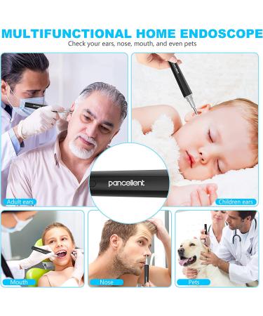 Pancellent Digital Otoscope Camera with Ear Wax Removal Tools - Ear Scope for iPhone, iPad, Android Smart Phone (Basic Edition Black) - Buy Online on GoSupps.com
