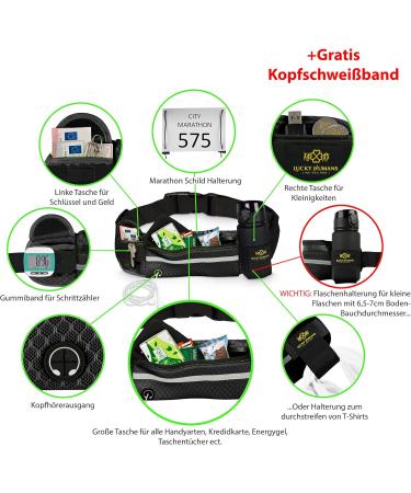 Buy Lucky Humans Universal Gu with Phone Bag & Bottle Holder - Sports Jogging Belly Pocket for Men & Women - Zipper Drinking Belt & T-Shirt Holder - Ultra-Lightweight Mesh Black - Buy Online on GoSupps.com