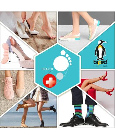 Biped Health Heel Cushions - 3 Pairs Self-Adhesive Heel Protectors for Large Shoes | Bladder & Wound Prevention | Z2804 Black 6mm - Buy Online on GoSupps.com