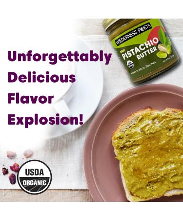 Wilderness Poets Organic Raw Pistachio Butter - 100% Pure 64 oz Glass Jar - International Shipping Available - Buy Online on GoSupps.com