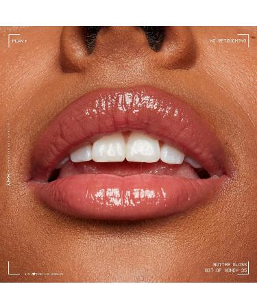 Nyx Professional Makeup Butter Gloss - Bit of Honey 0.27 Fl Oz (Peach Nude) | Non-Sticky Lip Gloss - Buy Online on GoSupps.com