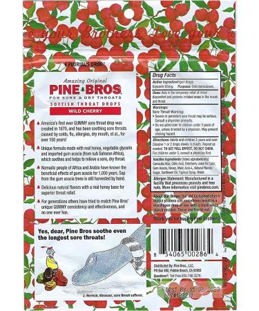 Pine Bros. Softish Throat Drops Value Pack Wild Cherry 30 ea (Pack of 2) - Buy Online on GoSupps.com
