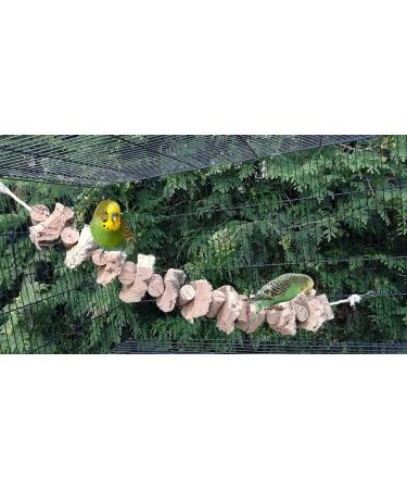 Premium Bird Swing Chew Rope with Cork & Cork Bark - 60 cm for Budgies Parrots & Cockatiels - Ideal Bird Toys for Interactive Play - Buy Online on GoSupps.com