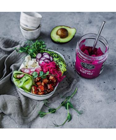 Ruby Red Sauerkraut 1kg Jar - Raw & Unpasteurised - Traditionally Fermented - by The Cultured Food Company - Buy Online on GoSupps.com