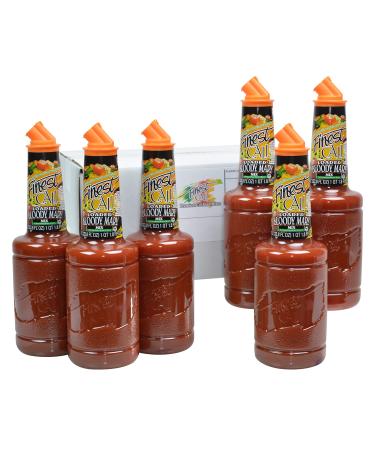 Finest Call Premium Loaded Bloody Mary Drink Mix, 1 Liter Bottle (33.8 Fl Oz), Pack of 6 33.8 Fl Oz (Pack of 6)
