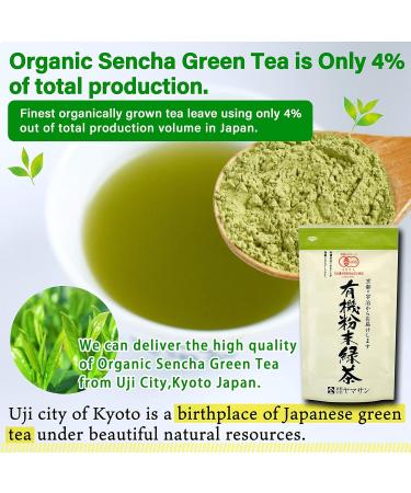 Japanese Green tea Powder Sencha Powder Konacha Japanese Tea 80g Bag Melts quickly with hot water YAMASAN  - Buy Online on GoSupps.com