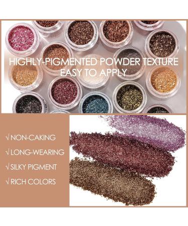 FOCALLURE 3 Pcs Mineral Glitter Eyeshadow Set - Long Lasting & Waterproof Formula for High-impact Eye Looks - Buy Online on GoSupps.com