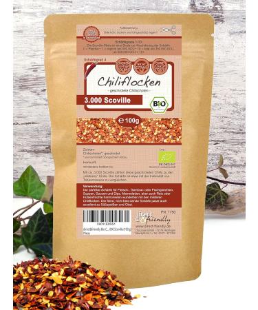 Buy Organic Dried Chili Flakes - Mildly Ground - 100g - Direct & Friendly Shipping Worldwide - Buy Online on GoSupps.com