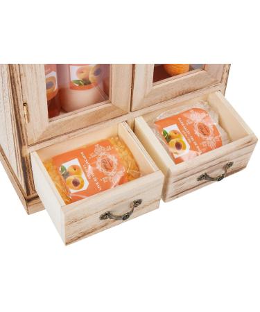 BRUBAKER Cosmetics Bath and Care Set - Peach in Wooden Cabinet | International Shipping Available - Buy Online on GoSupps.com