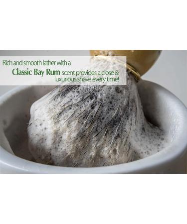 Lucky Franc's Bay Rum Shaving Soap - Premium Men's Shave Soap Natural Ingredients - Shea Butter Argan Oil Aloe - Barber Quality 4oz Puck - Made in USA - Buy Online on GoSupps.com