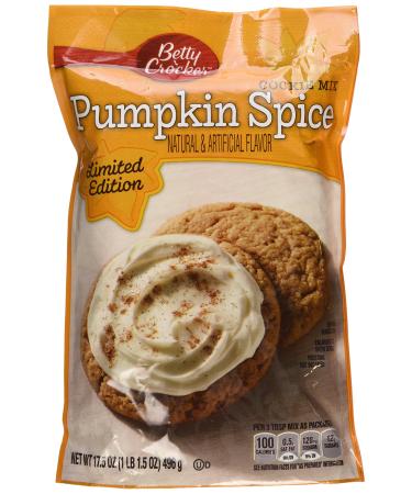 Betty Crocker, Pumpkin Spice Cookie Mix, 17.5oz Pouch (Pack of 4)