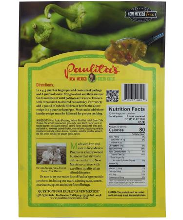 Paulita's Hatch Green Chile Stew - Mild Heat Level | Authentic New Mexico Flavors - Buy Online on GoSupps.com