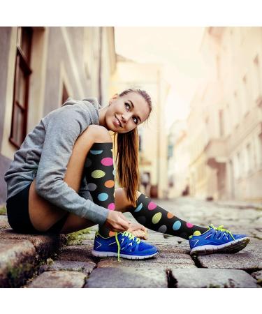 Aidexnba Compression Socks for Women & Men (8 pairs)- Best Support for Medical Nurses Running Hiking Recovery cycling 004 Black/Black/Multi/Navy/Black/Black/Black/Red Large-X-Large - Buy Online on GoSupps.com
