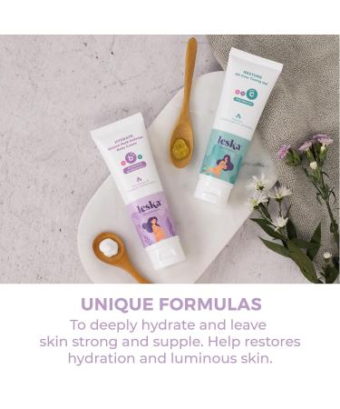 Leska Maternity Stages B & C Set | HYDRATE Belly Cream & RESTORE All-Over Toning Gel | Pregnant Moms Months 6-9 and Postpartum | Part of Complete 3-Part Maternity Skincare System (Set of 2 4oz each) 4-9+ Months Cream & Ge  - Buy Online on GoSupps.com