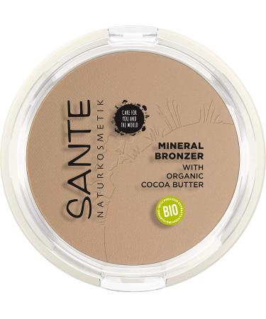 Sante natural cosmetics mineral bronzer contouring and bronzer powder light-reflecting pigments for the perfect glow with valuable organic extracts natural vegan 9g - Buy Online on GoSupps.com