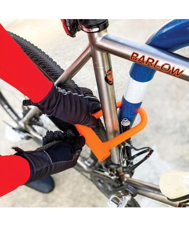 OTTOLOCK Sidekick Compact U-Lock | Lightweight Silicone-Coated Bike Lock in Orange - Buy Online on GoSupps.com