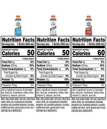 Gatorade Zero with 10g Whey Protein Isolate & Electrolytes 12-Pack, 16.9 fl oz - Zero Sugar, 3-Flavor Variety Pack - Buy Online on GoSupps.com