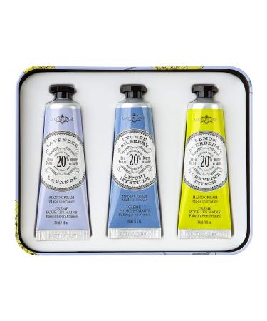 La Chatelaine Lavender Hand Cream Trio Gift Tin - 3 x 1 fl. oz | Plant-Based & Made in France | Graduation & Teacher Gift | 20% Organic Shea Butter & Argan Oil | Ready-to-Gift Tin - Buy Online on GoSupps.com