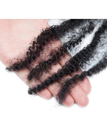  Dark Black Afro Kinky Bulk Hair Braiding Curly Synthetic Hair Extensions For Braiding 11 Inch/43CM Afro Twist Hairpiece - Buy Online on GoSupps.com