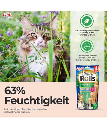 Churu Cat Snack Rolls - Chicken with Tuna 40g | 4x10g - Healthy Treats for Cats - Buy Online on GoSupps.com