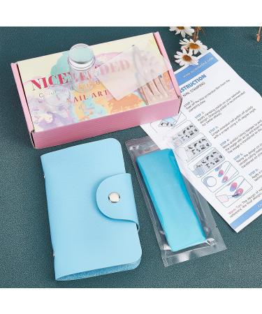 NICENEEDED 12Pcs Nail Art Stamping Plates & 1 Nail Stamper & 1 Nail Scraper & 20 Slots Nail Stamping Plate Holder Case Animal Flowers Cat Geometric Patterns Nail Printing Plate Templates - Buy Online on GoSupps.com