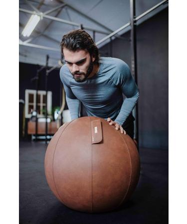 Buy NOVUS Pila Design Seat Ball - 70 cm Brown Imitation Leather Vintage Look | International Shipping - Buy Online on GoSupps.com