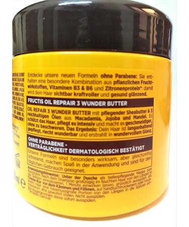 Garnier Fructis Oil Repair 3 Wonder Butter Hair Mask 300ml/10oz - Nourishing Hair Treatment - Buy Online on GoSupps.com