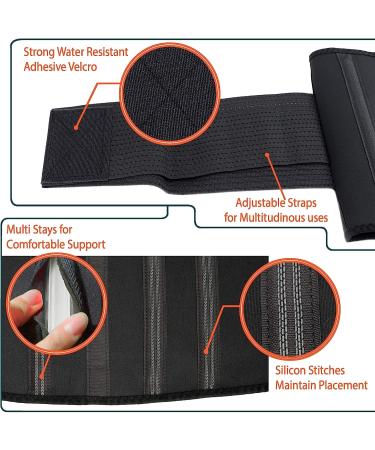 NeoHealth Lower Back Brace | Lumbar Support for Workout & Herniated Disc Pain Relief | Waist Trimmer & Weight Loss Ab Belt | Adjustable Breathable Wrap for Recovery | Women & Men | Black (S 23-29) - Buy Online on GoSupps.com