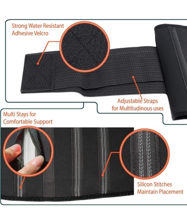 NeoHealth Breathable Lower Back Brace | Waist Trainer Belt for Lumbar Support & Posture Recovery | Pain Relief & Waist Trimmer Ab Belt | Adjustable Exercise Corset for Women & Men - Black Medium - Buy Online on GoSupps.com