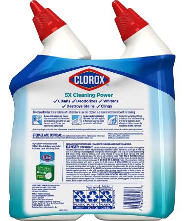 Clorox Toilet Bowl Cleaner with Bleach Gel, Ocean Mist Scent - 24oz (2 Pack) - Buy Online on GoSupps.com