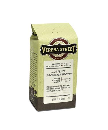 Verena Street Julien's Breakfast Blend Whole Bean Medium Roast 12 oz (340 g)