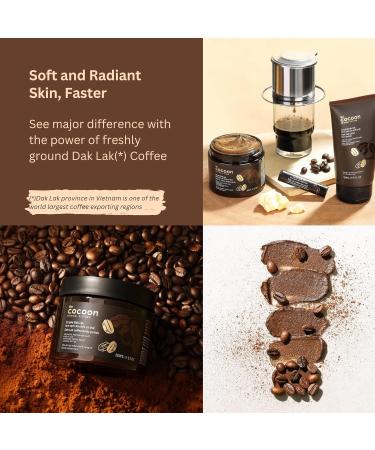 Cocoon Dak Lak Coffee Body Polish | Vegan Exfoliating Scrub with Coconut & Shea Butter | Smooth Skin Reduces Stretch Marks & Acne | Perfect Gift for Coffee Lovers (6.76 fl oz - Buy Online on GoSupps.com