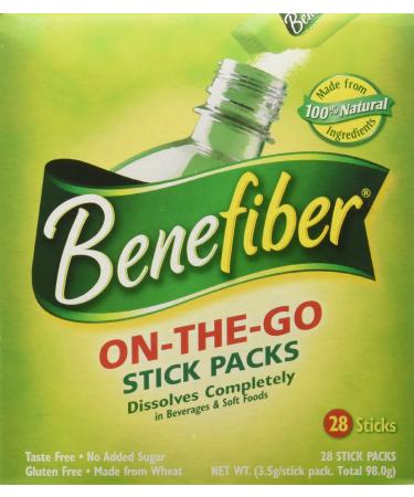Benefiber Unflavored Sticks 28 Count (Pack of 2)