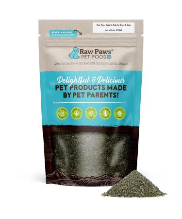 Raw Paws Organic Kelp for Dogs & Cats 8-oz - Iodine Rich for Thyroid Digestive & Immune Health - Seaweed Powder for Dogs Sea Kelp for Cats Kelp Supplement for Dogs Dried Kelp Powder for Dogs 8 oz