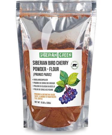 Authentic Siberian Bird Cherry Powder (Flour) Gluten free Raw Natural 300gr/10.58oz by Siberian Green Altai Region Wild Harvested - Buy Online on GoSupps.com