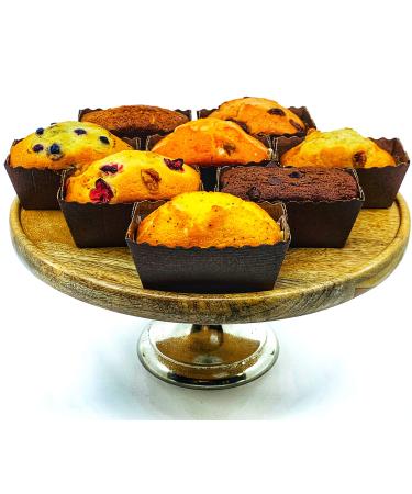 The Baking Institute's Gourmet Fresh Baked Breakfast Bread Loafs - 4 oz - 8 Pack Bold Variety Mix Assortment - Individually Wrapped Desserts in Assorted Flavors - Banana, Blueberry, Cranberry Walnut, Lemon, Carrot, Orange, Chocolate Chip Date, Strawberry 