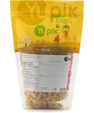 Yupik Organic Spelt Fusilli Pasta 400 g 6 Count Non-GMO Kosher Vegan Curly Pasta Made from Spelt Flour Salt-Free Source of Fiber Ideal for Hot or Cold Pasta Recipes 400 g (Pack of 6) - Buy Online on GoSupps.com