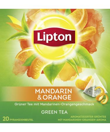 Lipton Pyramids Green Tea Mandarin & Orange 20 Tea bags - 3 units
