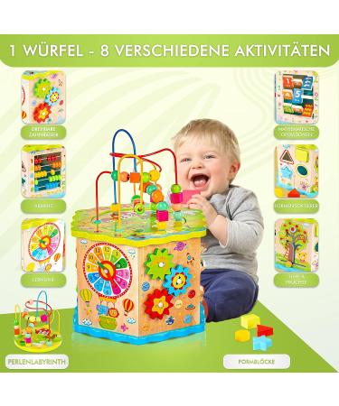 Buy Green Series Motor Cubes - Modern Activity Center for Babies | Wooden Motor Cubes & Play Loop | Ideal for 1 Year+ | GS1105 - Buy Online on GoSupps.com