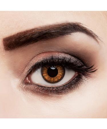 aricona contact lenses - Orange brown annual lenses without prescription - Natural brown colored contact lenses without prescription