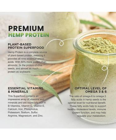 Kannabu Premium Hemp Protein Powder | Plant-Based Omega 3-6 Protein with High Fiber, Vitamins & Minerals | Vegan, Gluten-Free, Keto-Friendly | Non-GMO | 1-Pack - Buy Online on GoSupps.com