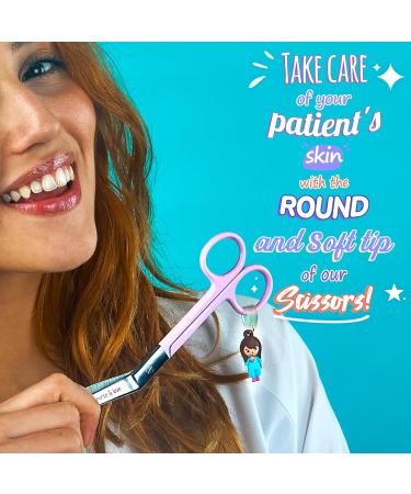 Premium Nurse's Bandage Scissors - Stainless Steel Pink | Sharp Blades & Round Tip | Ideal for First Aid, Vet Students, Wound Care - Buy Online on GoSupps.com