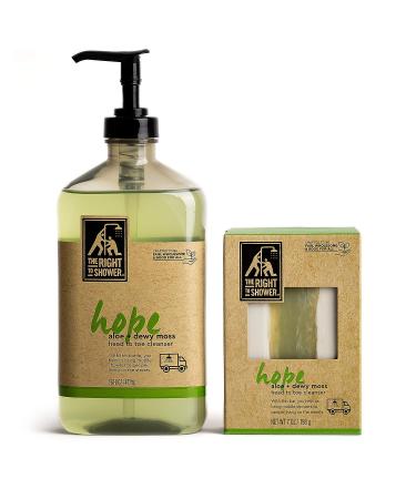 The Right to Shower Hope Body Wash - Aloe Vera + Dewy Moss - 16 Fl Oz - Buy Online on GoSupps.com